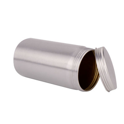 Food Safe 10ml To 300ml Aluminum Canisters Cylinder Coffee Bean Tea Jar Packaging